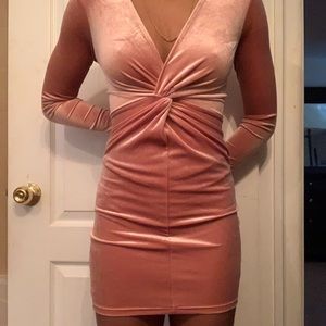 Pink Velvet Dress